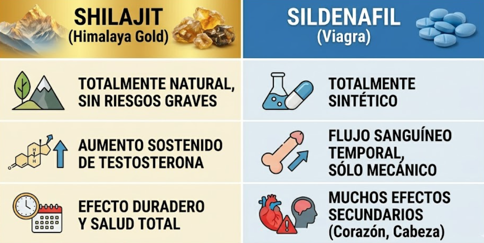 Shilajit vs Sildenafil Viagra